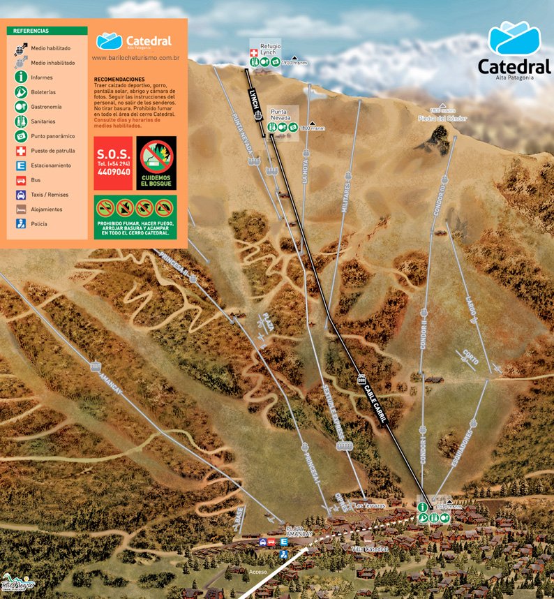 mapa cerro catedral